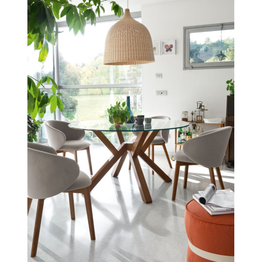 Poltrona Tuka imbottita o in polipropilene Connubia