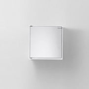 Agape 4x4 Specchio Quadrato Bianco con Contenitore