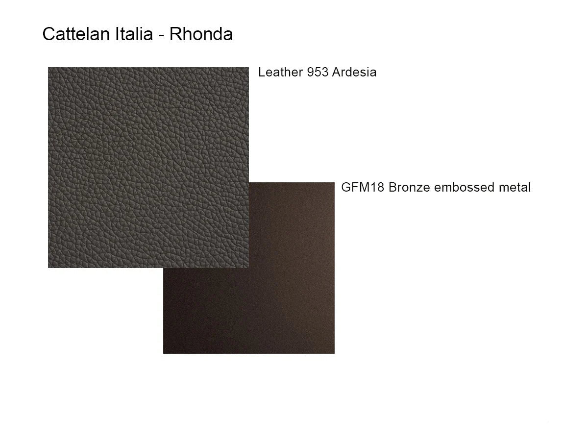 Cattelan Italia Rhonda Sedia - Pelle 953 Ardesia / GFM18 | Il mio negozio
