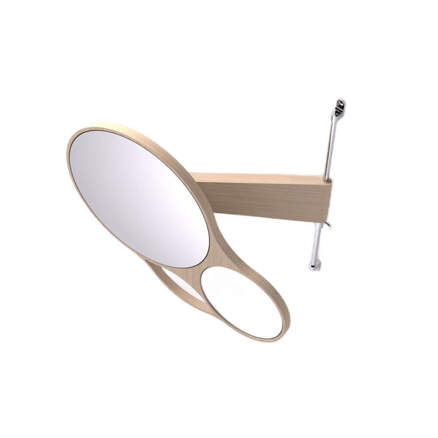 Agape Spin Specchio da Parete - Rovere Naturale