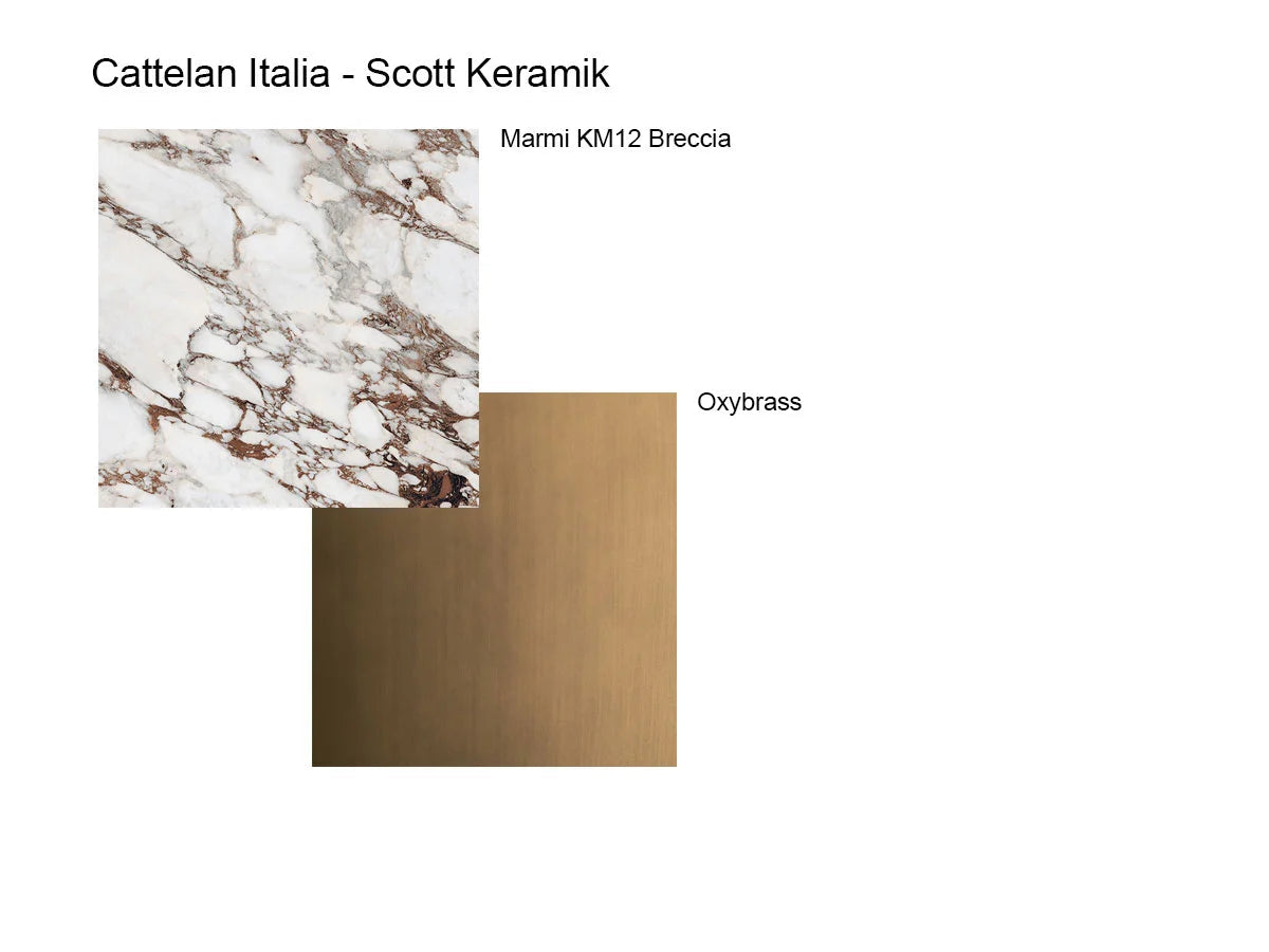 Cattelan Italia Scott Keramik Tavolo - 240 KM12 / Oxybrass | Il mio negozio