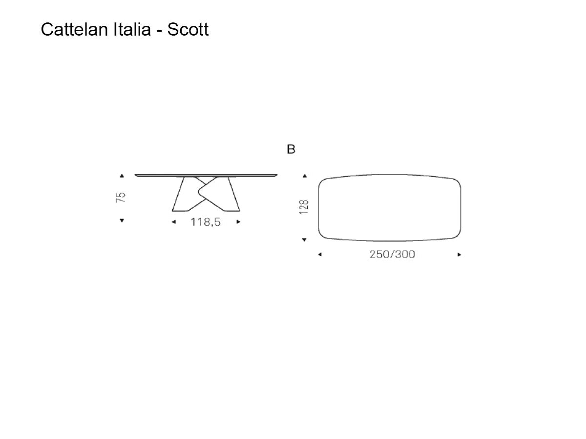 Cattelan Italia Scott Wood Tavolo | Il mio negozio