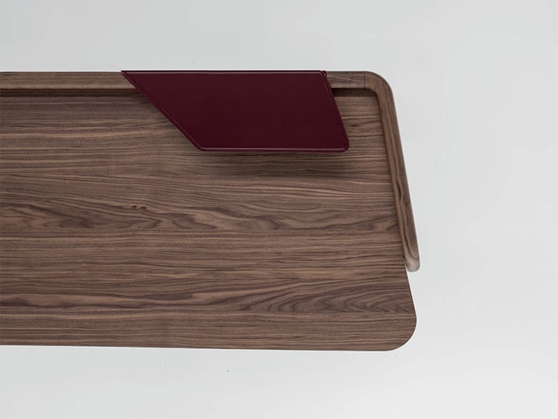 Bonaldo Scriba Scrittoio - Antracite Opaco / Cuoio F24