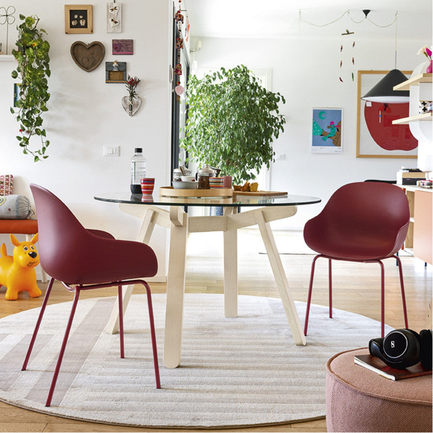 Abitarearreda Sedia Academy con gambe in metallo Connubia | Il mio negozio