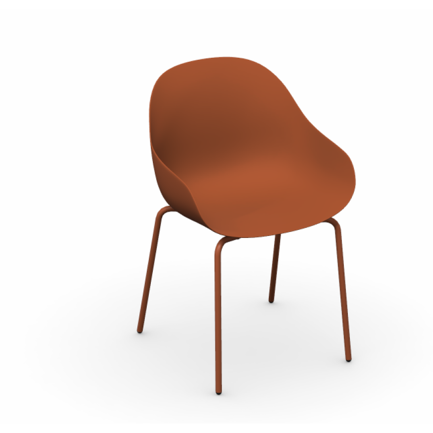 Abitarearreda Sedia Academy con gambe in metallo Connubia | Il mio negozio