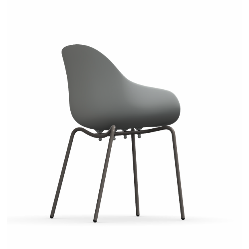 Abitarearreda Sedia Academy con gambe in metallo Connubia | Il mio negozio