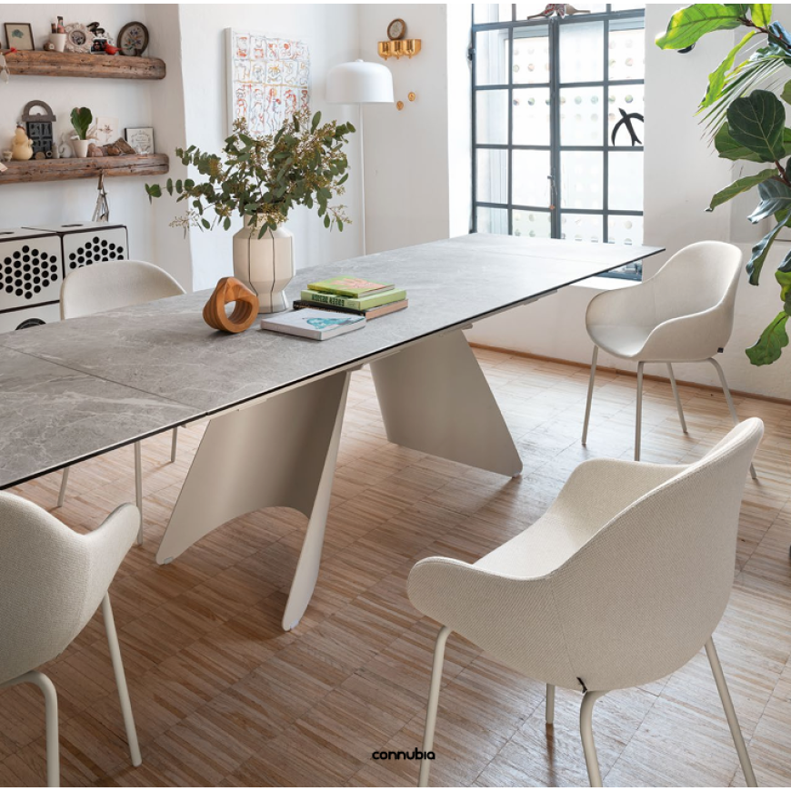 Abitarearreda Sedia Academy con gambe in metallo Connubia | Il mio negozio