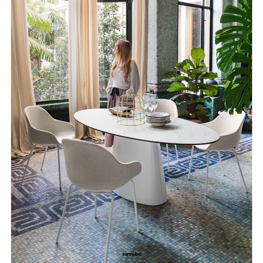 Abitarearreda Sedia Academy con gambe in metallo Connubia | Il mio negozio
