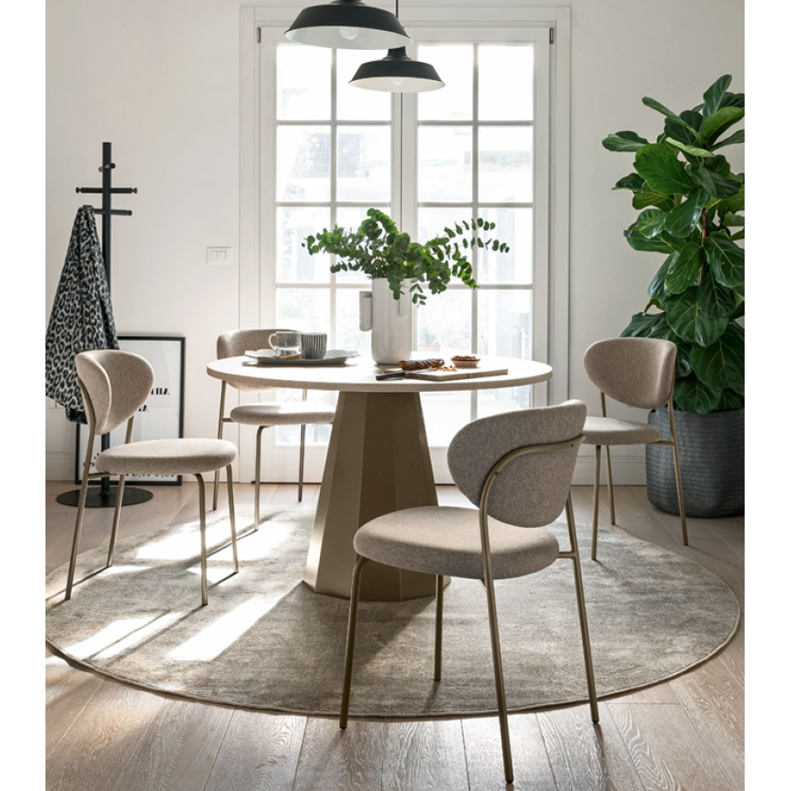 Abitarearreda Sedia Cozy con struttura in metallo Connubia | Il mio negozio