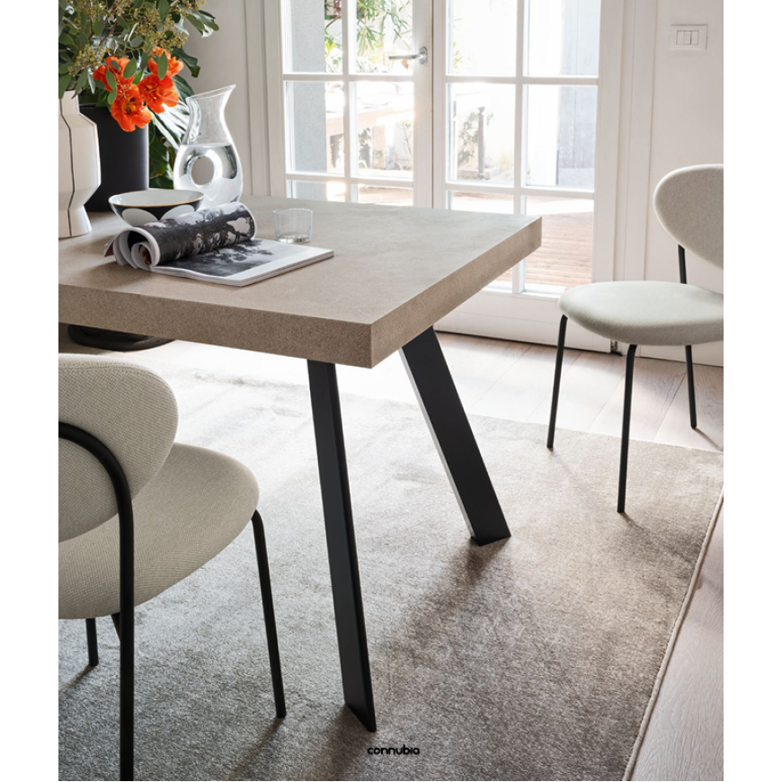 Abitarearreda Sedia Cozy con struttura in metallo Connubia | Il mio negozio