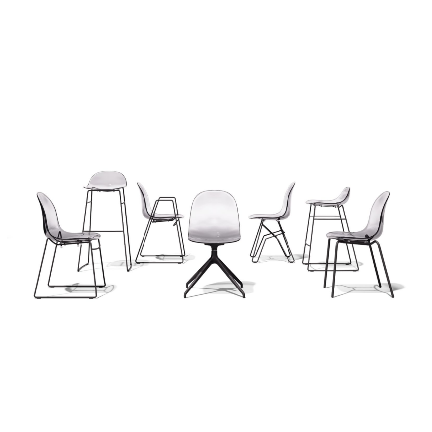 Abitarearreda Sedia Academy moderna in policarbonato Connubia | Il mio negozio