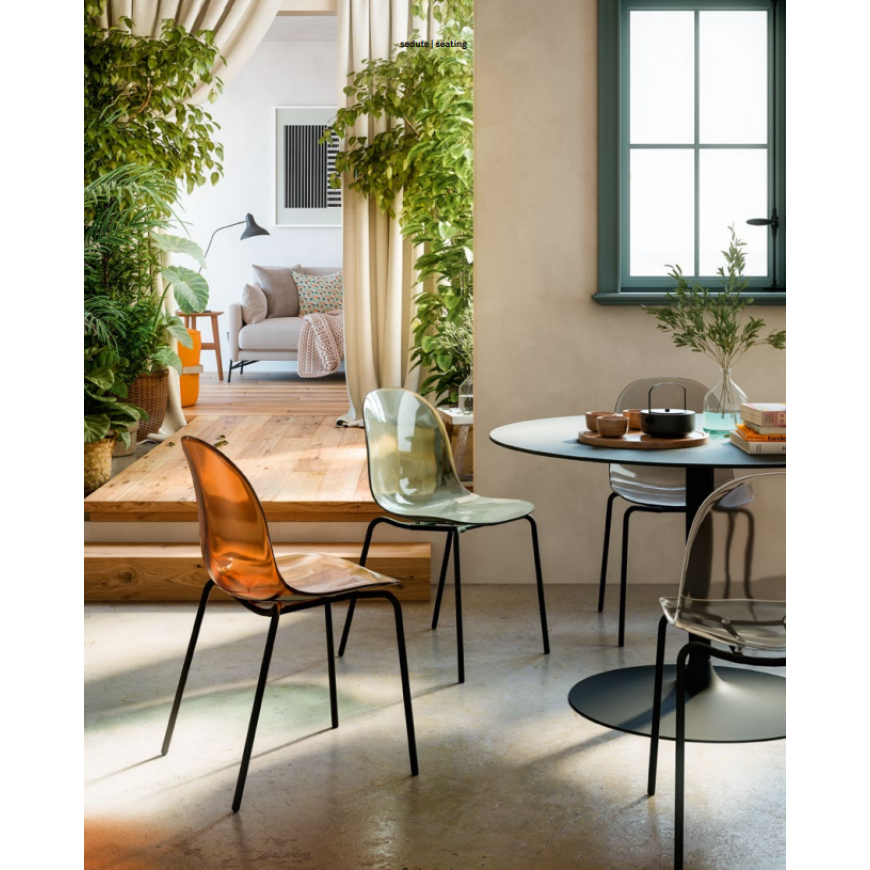 Abitarearreda Sedia Academy moderna in policarbonato Connubia | Il mio negozio