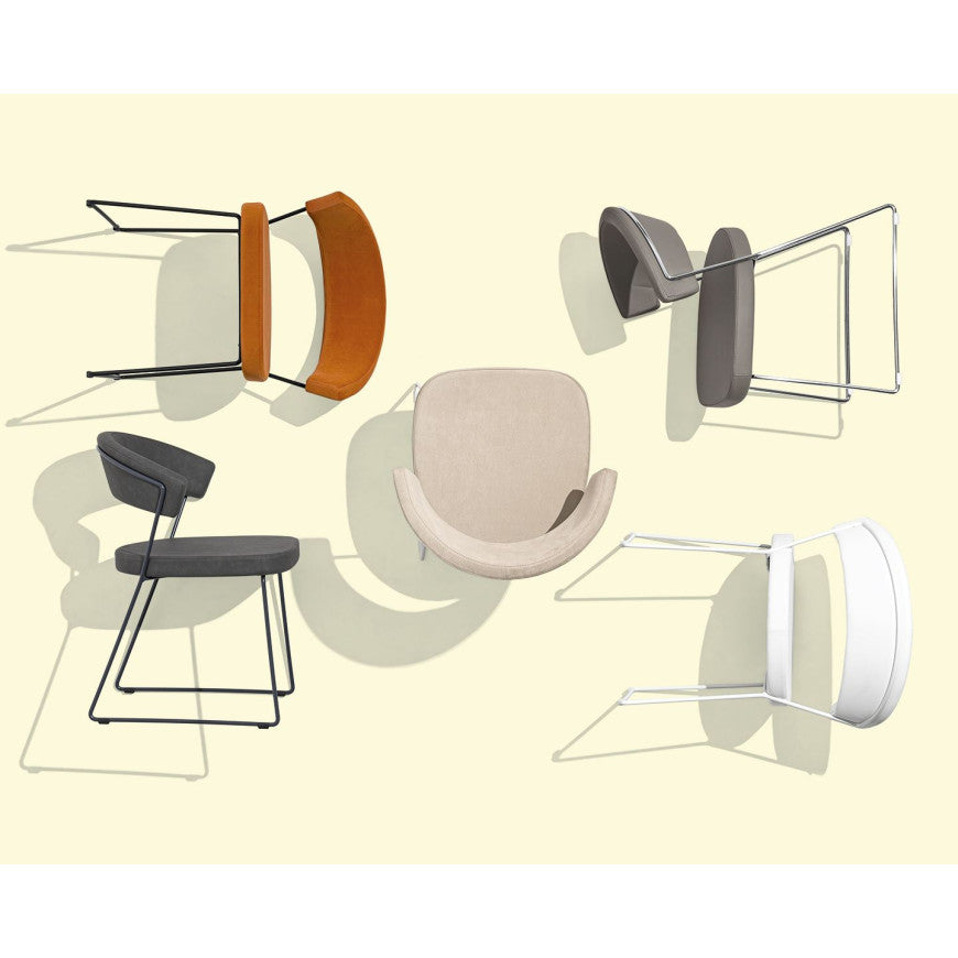 Abitarearreda Sedia New York da soggiorno a slitta Connubia | Il mio negozio