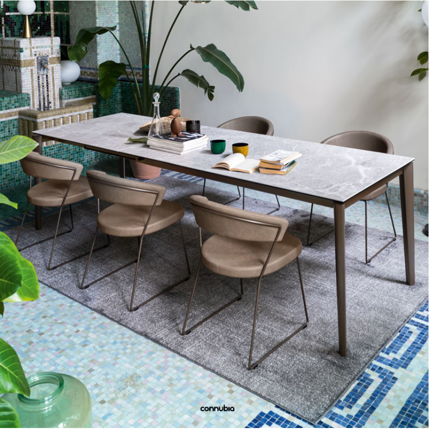 Abitarearreda Sedia New York da soggiorno a slitta Connubia | Il mio negozio