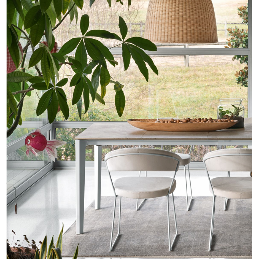 Abitarearreda Sedia New York da soggiorno a slitta Connubia | Il mio negozio