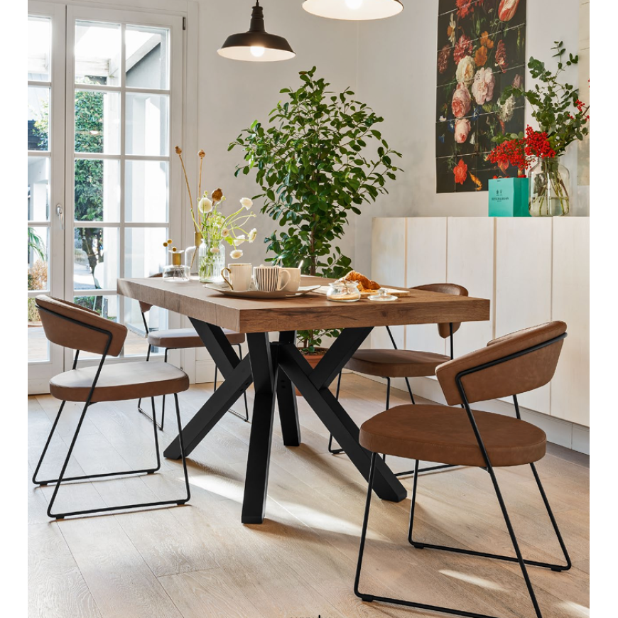 Abitarearreda Sedia New York da soggiorno a slitta Connubia | Il mio negozio