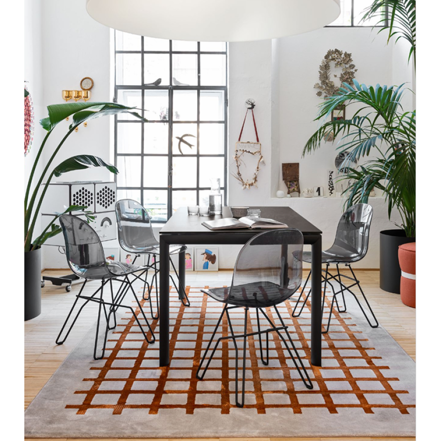 Abitarearreda Sedia Academy in metallo e policarbonato Connubia | Il mio negozio