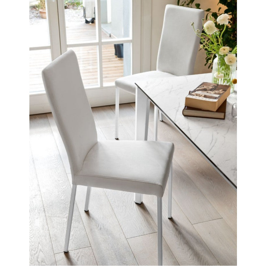 Abitarearreda Sedia Garda in metallo imbottita Connubia | Il mio negozio