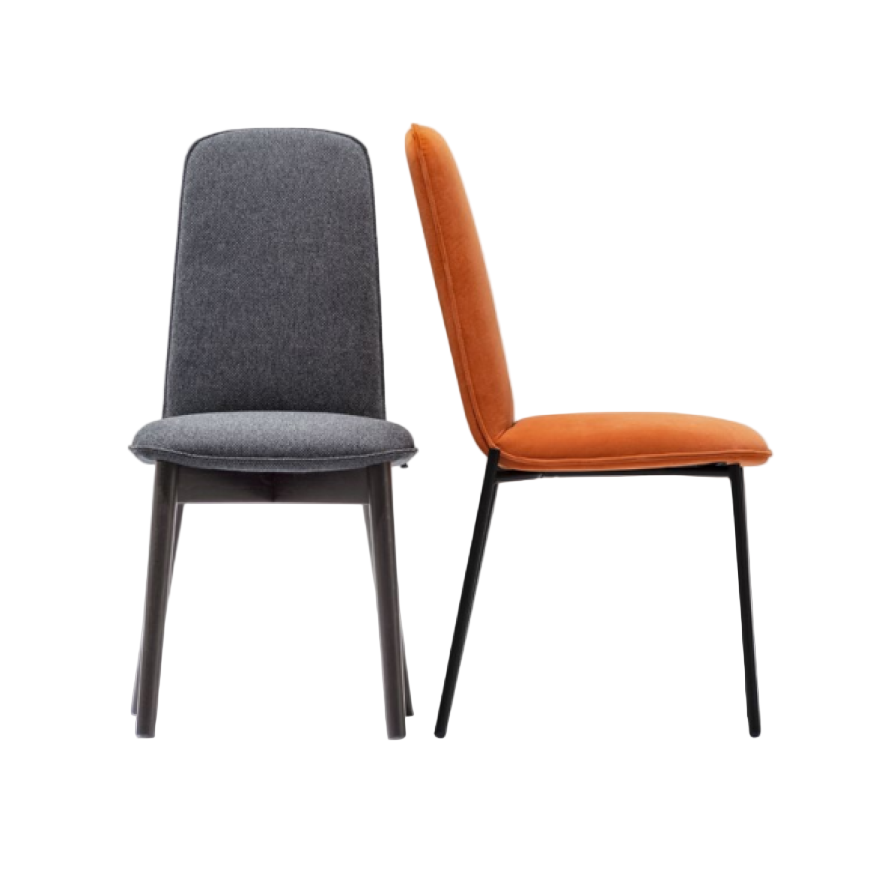 Abitarearreda Sedia Riley imbottita con gambe in legno Connubia | Il mio negozio