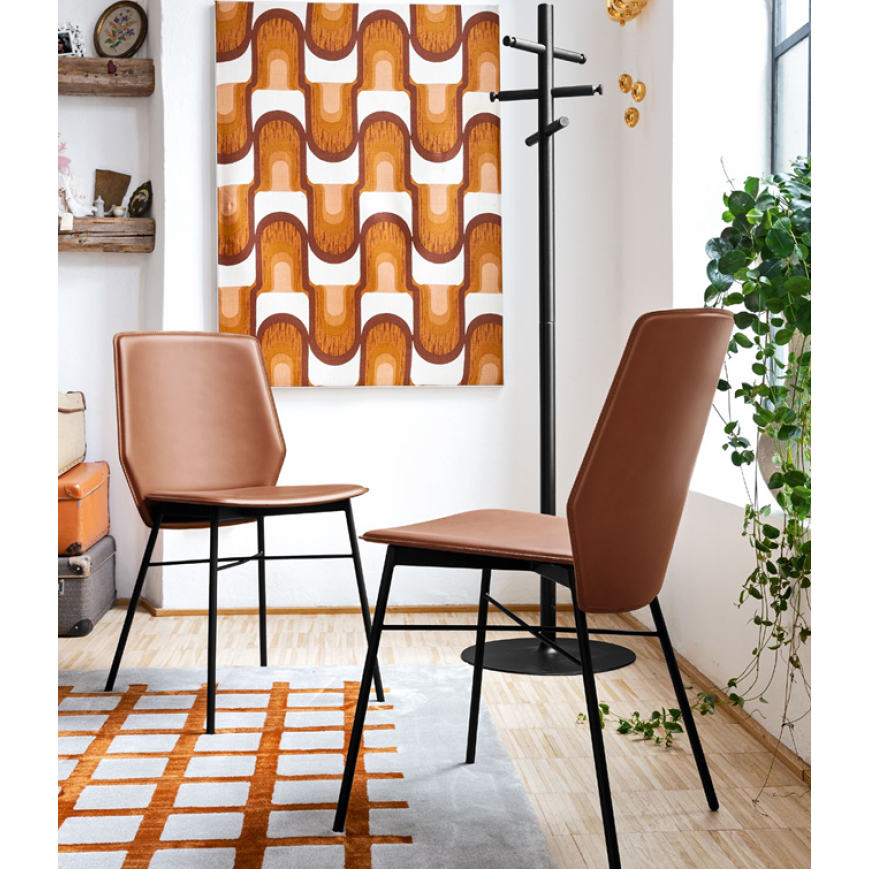 Abitarearreda Sedia Sibilla rigenerato di cuoio Connubia | Il mio negozio