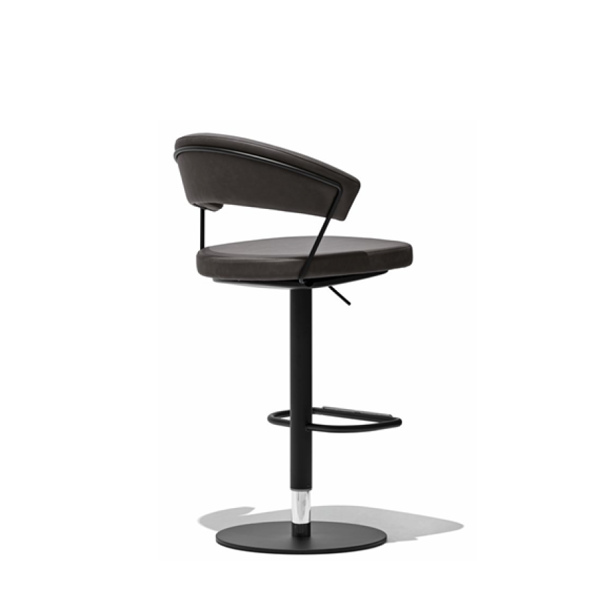 Abitarearreda Sgabello New York Leather alto girevole in pelle Connubia | Il mio negozio