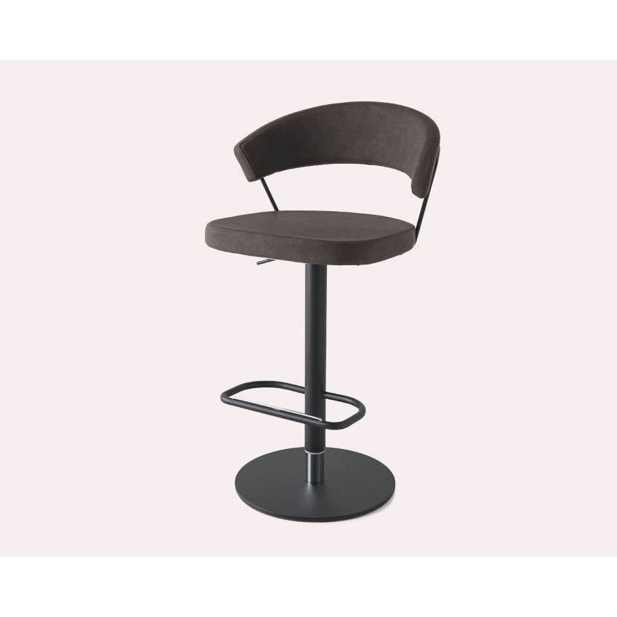 Abitarearreda Sgabello New York Leather alto girevole in pelle Connubia | Il mio negozio