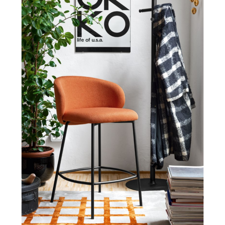 Abitarearreda Sgabello Tuka con seduta in tessuto Connubia | Il mio negozio