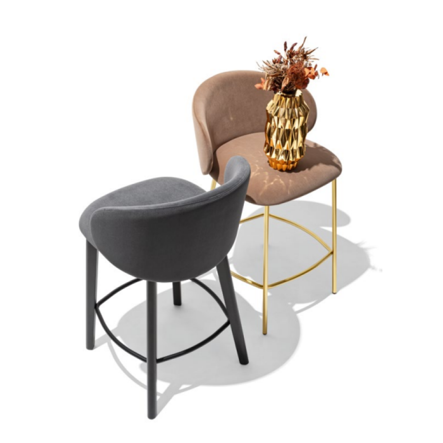 Abitarearreda Sgabello Tuka con seduta in tessuto Connubia | Il mio negozio