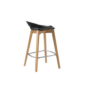 Abitarearreda Sgabello Cosmopolitan fisso con struttura in legno e seduta in polipropilene Connubia | Il mio negozio