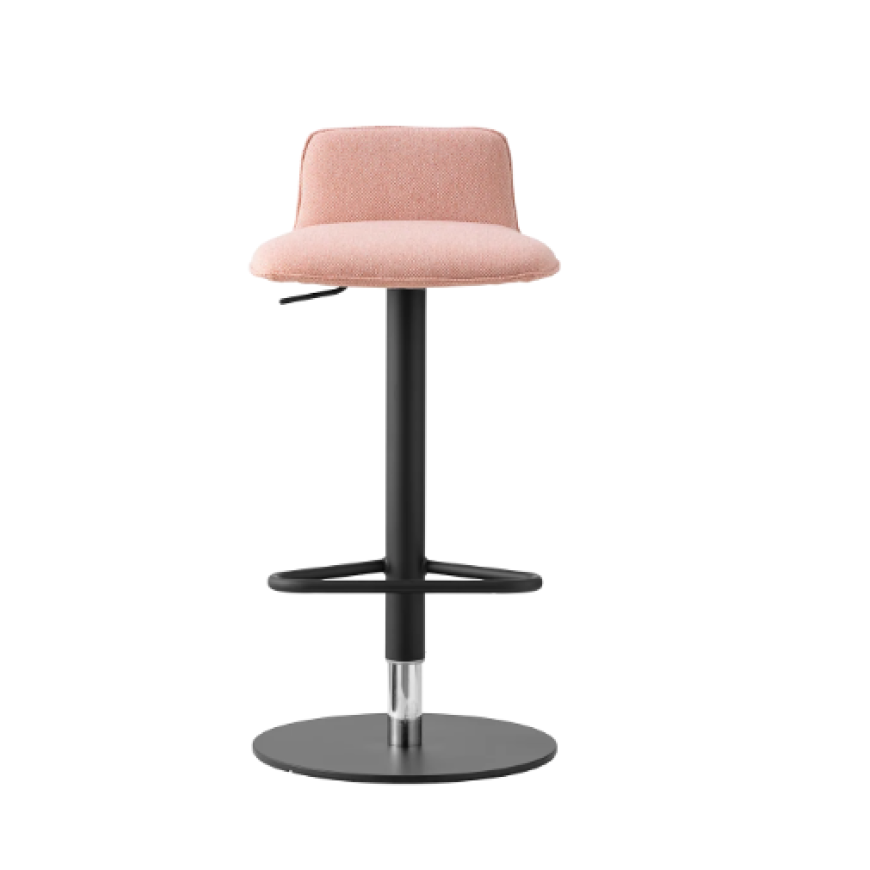 Abitarearreda Sgabello Riley in metallo con base gas e seduta in tessuto Connubia | Il mio negozio