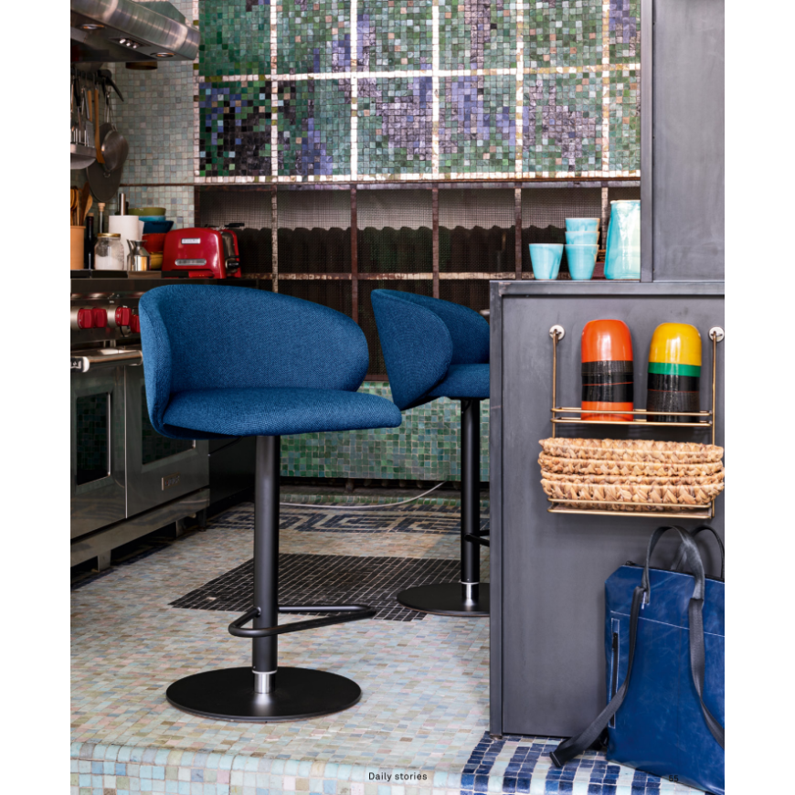 Abitarearreda Sgabello imbottito regolabile in altezza Tuka | Il mio negozio