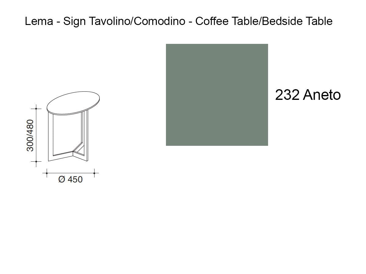 Lema Sign Tavolino/Comodino Ø 45 cm - 232 Aneto | Il mio negozio