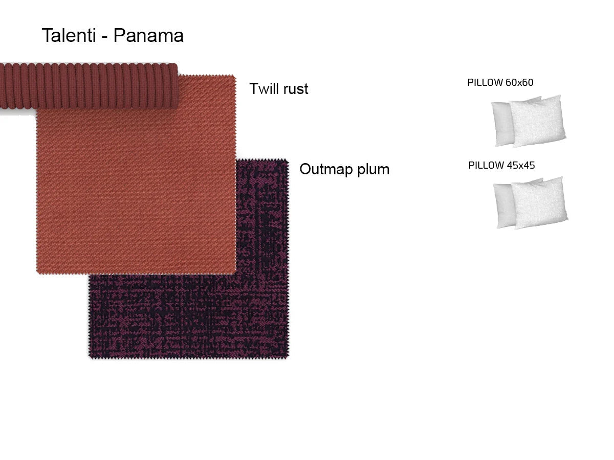 Talenti Panama Lounge Armchair - Rosso con Cuscino Twill Rust