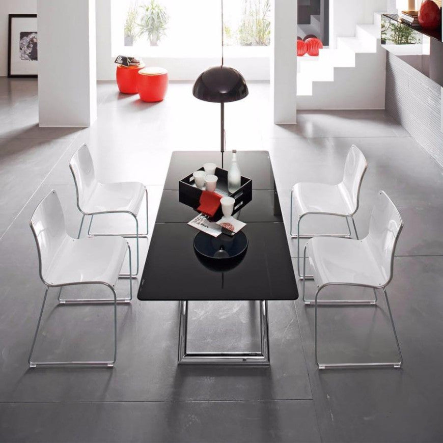Abitarearreda Tavolino apribile moderno Connubia Magic-J Glass | Il mio negozio