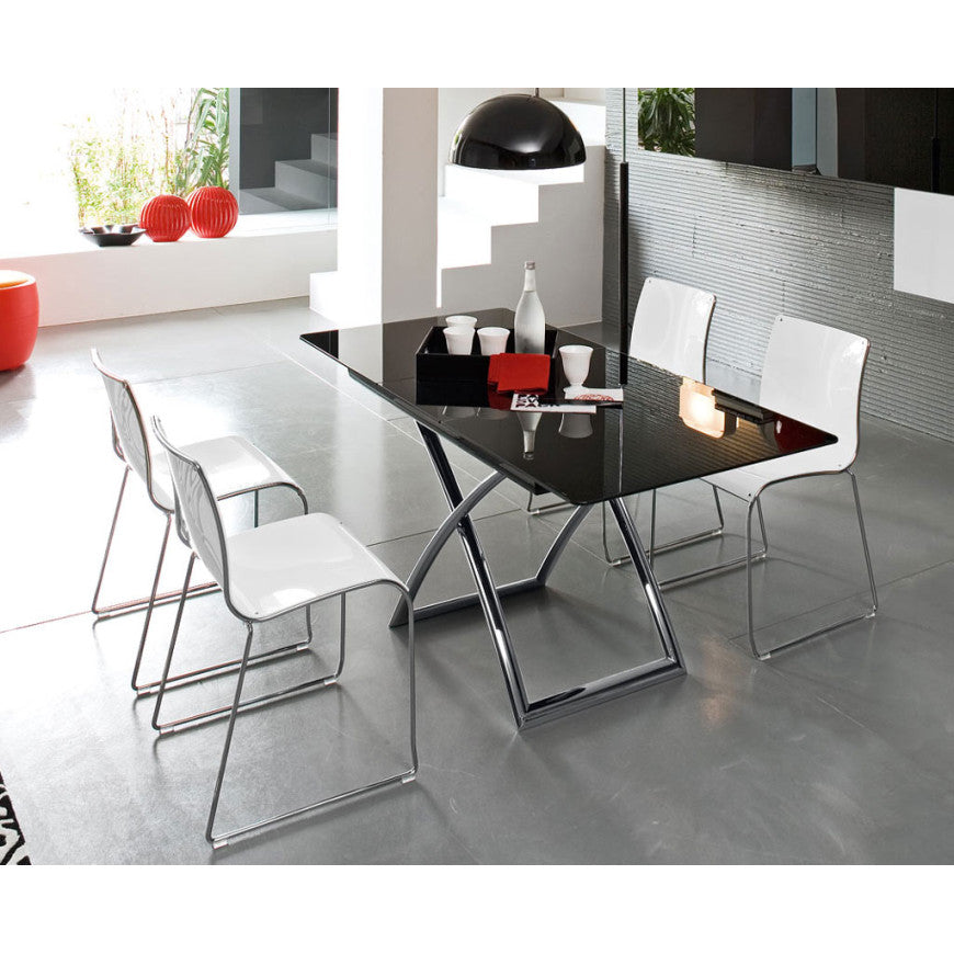 Abitarearreda Tavolino apribile moderno Connubia Magic-J Glass | Il mio negozio