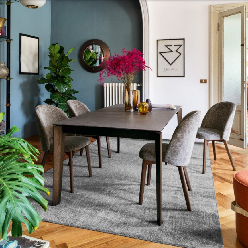 Abitarearreda Tavolo Band allungabile rettangolare con piede in legno Connubia | Il mio negozio