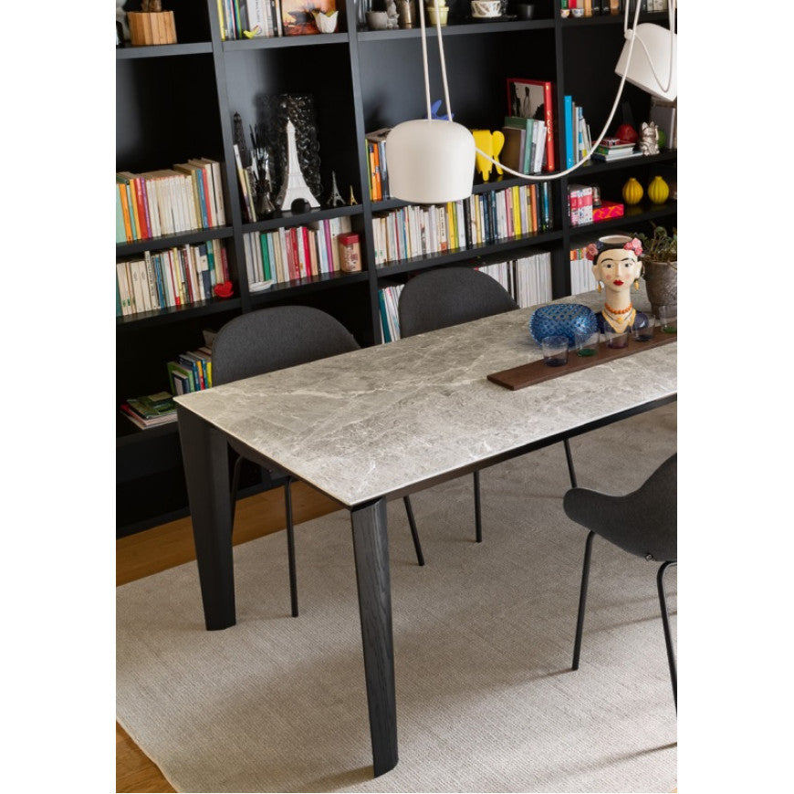 Abitarearreda Tavolo Band allungabile rettangolare con piede in legno Connubia | Il mio negozio