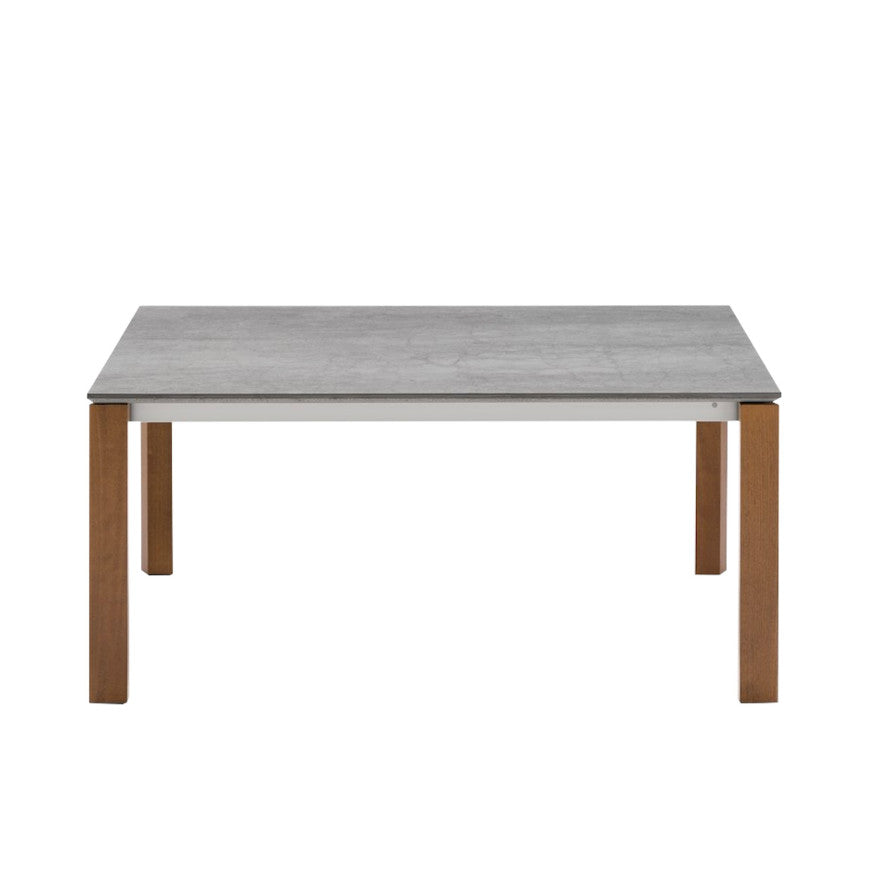 Abitarearreda Tavolo Eminence Fast allungabile rettangolare con piede in legno verniciato Connubia | Il mio negozio
