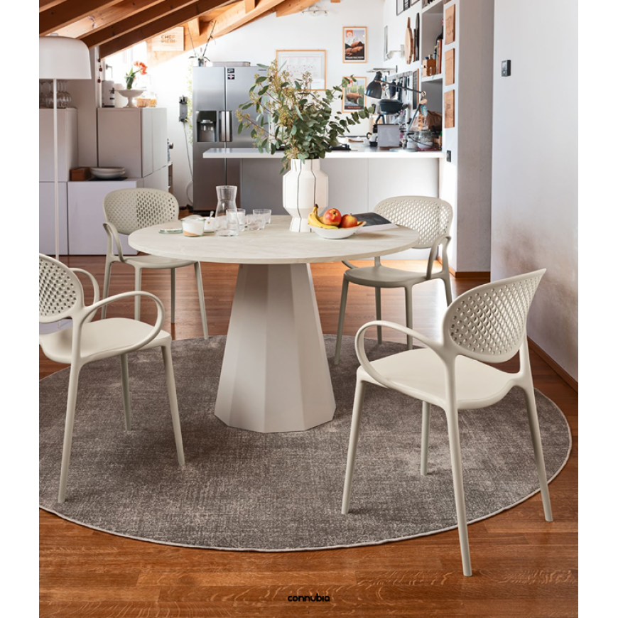 Abitarearreda Tavolo Dix fisso e rotondo Connubia | Il mio negozio