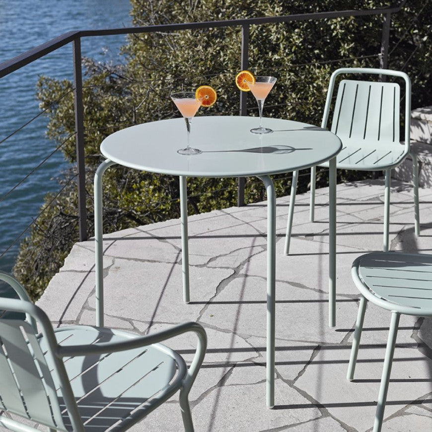 Abitarearreda Tavolo Easy fisso rotondo o quadrato in metallo outdoor Connubia | Il mio negozio