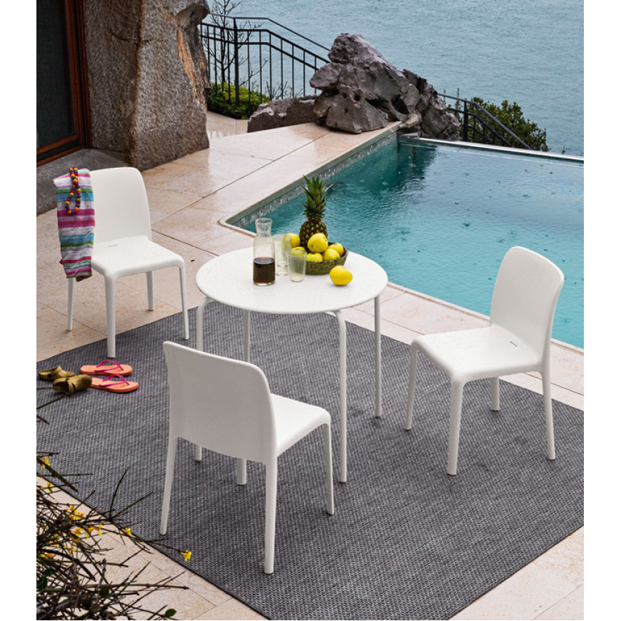 Abitarearreda Tavolo Easy fisso rotondo o quadrato in metallo outdoor Connubia | Il mio negozio