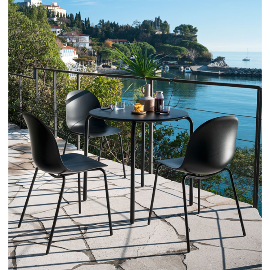 Abitarearreda Tavolo Easy fisso rotondo o quadrato in metallo outdoor Connubia | Il mio negozio