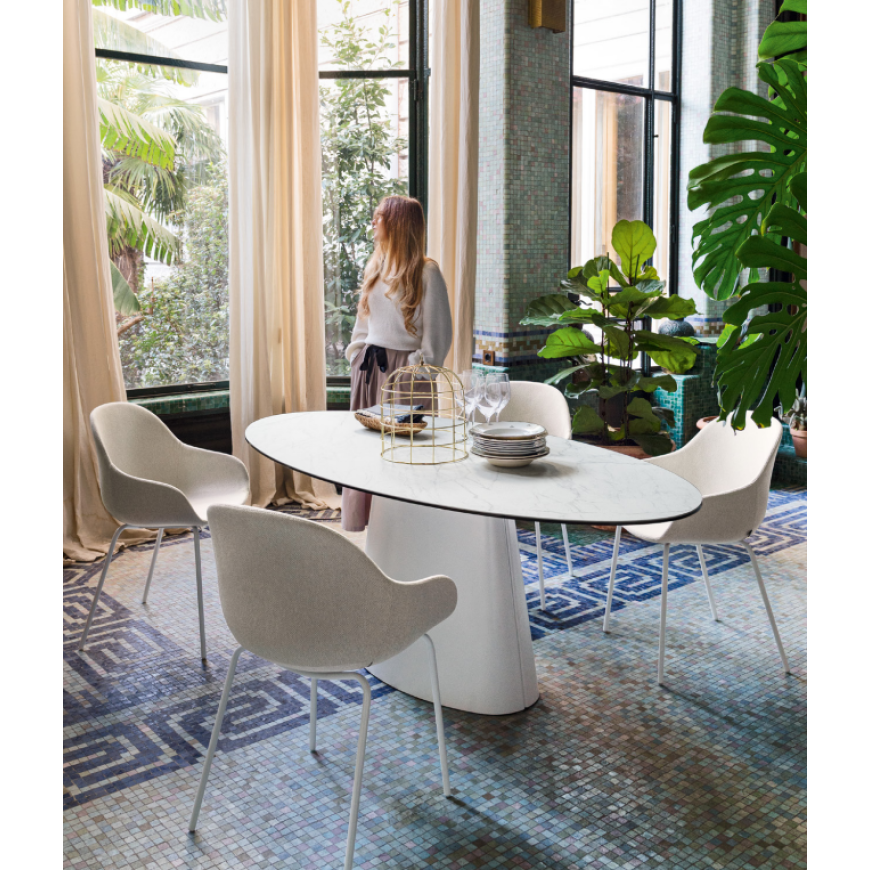 Abitarearreda Tavolo Ellisse ovale fisso Connubia | Il mio negozio