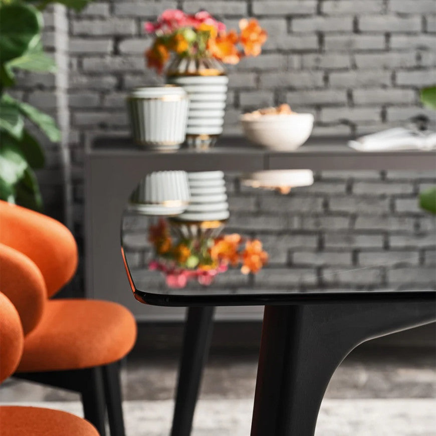 Abitarearreda Tavolo Pod fisso rettangolare in vetro Connubia | Il mio negozio