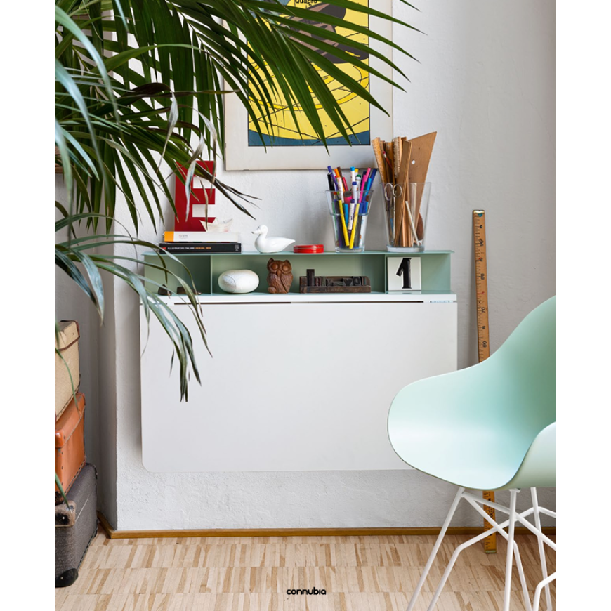 Abitarearreda Tavolo Quadro a muro pieghevole con mensola Connubia | Il mio negozio