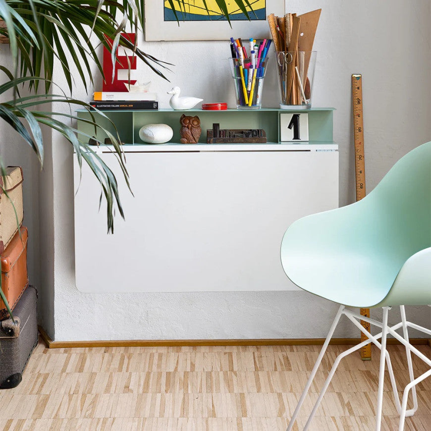 Abitarearreda Tavolo Quadro a muro pieghevole con mensola Connubia | Il mio negozio