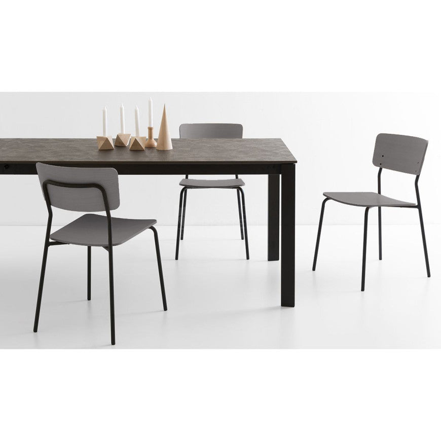 Abitarearreda Tavolo Eminence rettangolare allungabile con gambe in metallo Connubia | Il mio negozio