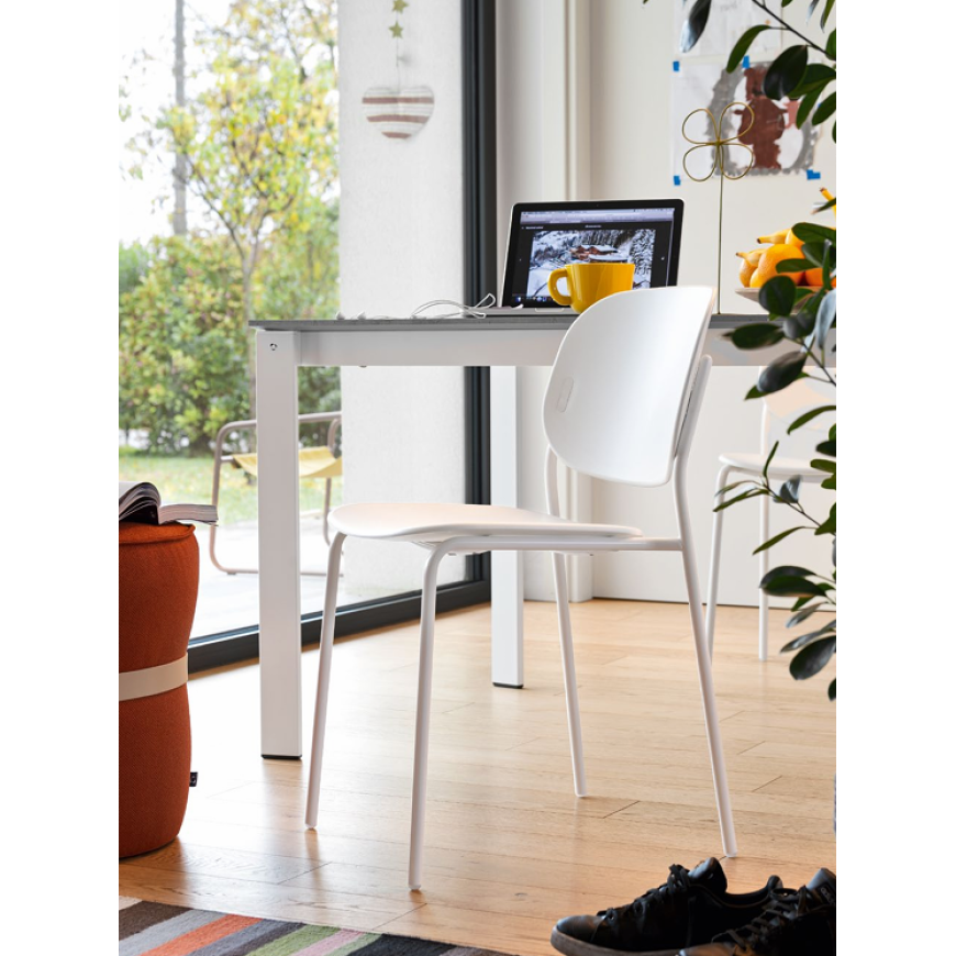 Abitarearreda Tavolo Eminence rettangolare allungabile con gambe in metallo Connubia | Il mio negozio