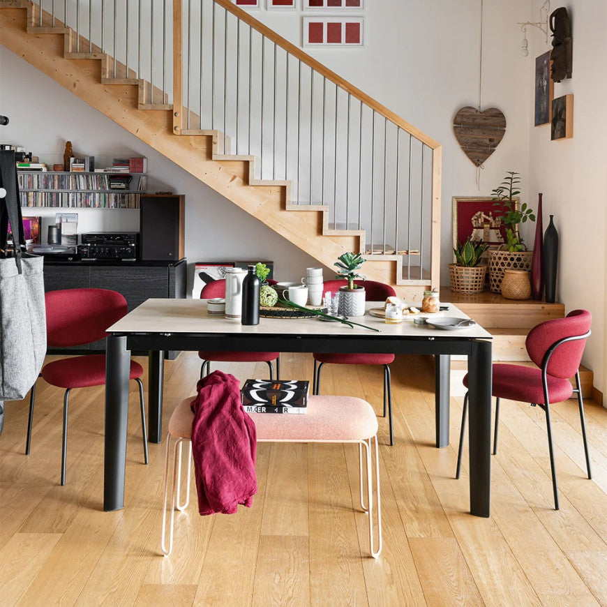 Abitarearreda Tavolo Lord rettangolare allungabile con gambe in legno o metallo Connubia | Il mio negozio