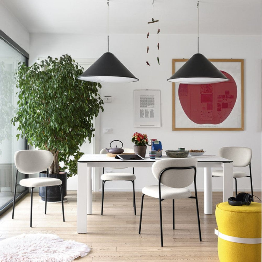 Abitarearreda Tavolo Dorian rettangolare allungabile con struttura in metallo Connubia | Il mio negozio